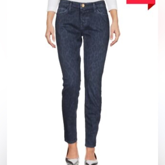 Current Elliott the stiletto grey leopard print skinny jeans Sz 24 Women NWT - Picture 3 of 9